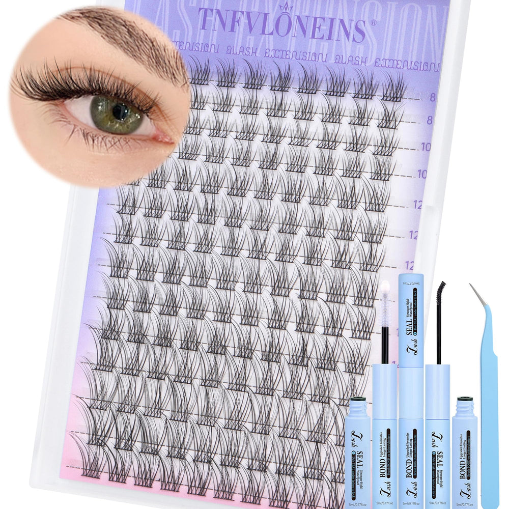 TNFVLONEINS kit clusters cils naturel pour un look discret et durable.