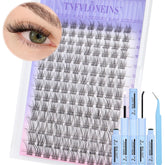TNFVLONEINS kit clusters cils naturel pour un look discret et durable.