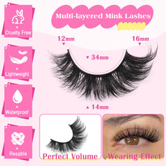 TNFVLONEINS longueur cils 12-16 mm pour un regard plus ouvert