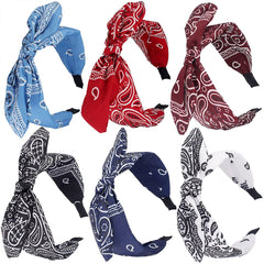 TOBATOBA bandeau-cheveux paisley avec noeud, look distinctif.