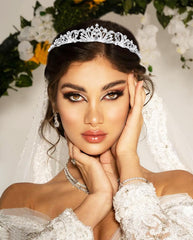 TOBATOBA couronne argentée pour mariage, bal, prom et quinceañera.
