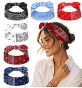 Bandes Tobeffect bandana-cheveux avec nœud paisley pour un style boho durable.