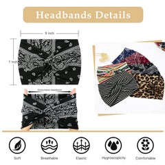 Tobeffect floral boho headband with front knot, ideal for workouts and daily outfits