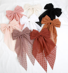 Tobeffect Noeud cheveux blanc – gros traine, touche chic pour toutes les occasions