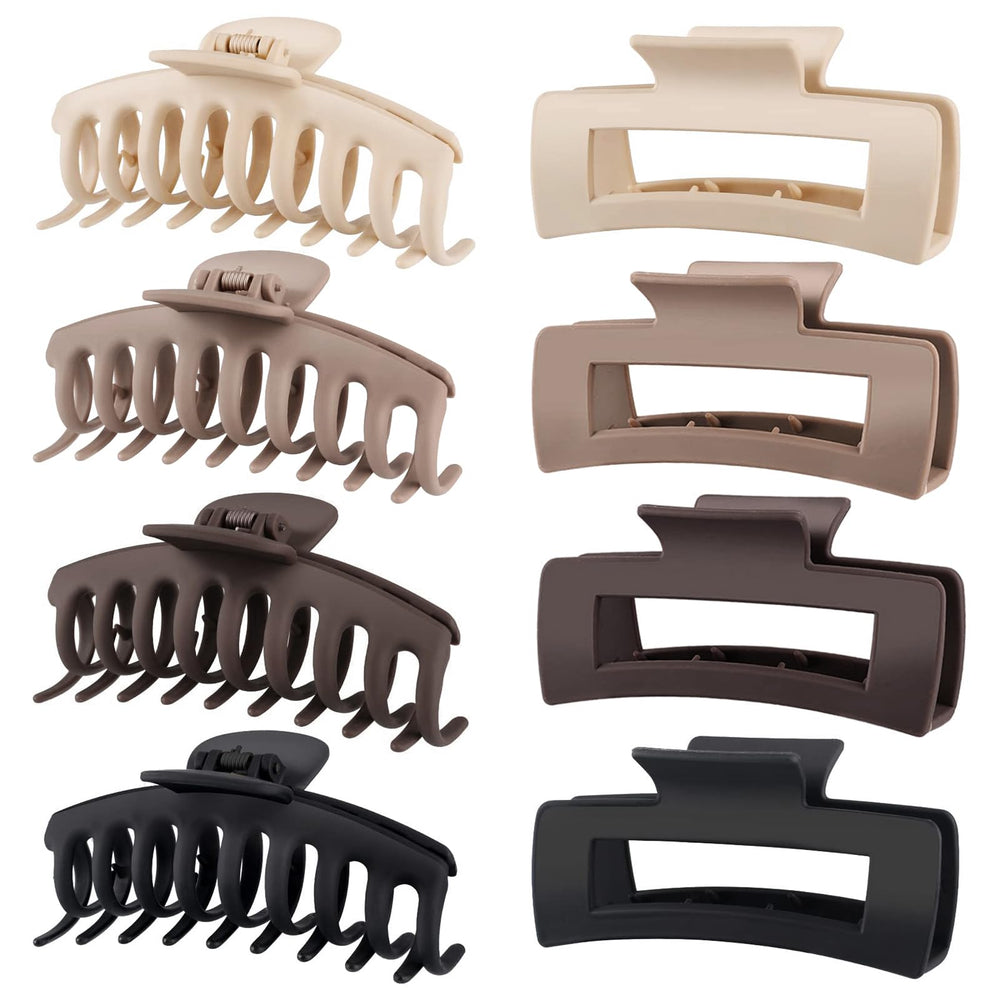 TOCESS grandes pinces cheveux neutres matte – polyvalentes pour tous styles