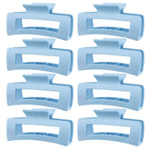 Pince à cheveux TOCESS rectangle bleu glacier, offre une tenue fiable tout au long de la journée.