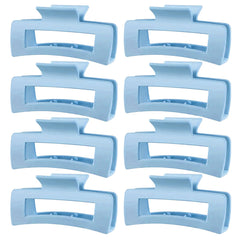 Pince à cheveux TOCESS rectangle bleu glacier, offre une tenue fiable tout au long de la journée.
