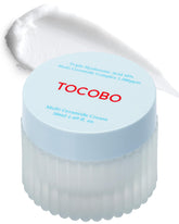 TOCOBO Crème Multi-Céramides en bouteille, hydratation légère prête à être appliquée.