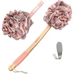 Toem Loofah Dos Manche Long, accès facile au dos et à la peau.
