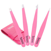 Tomata pinces-sourcils ensemble rose 4 pièces pour précision et soin du visage.