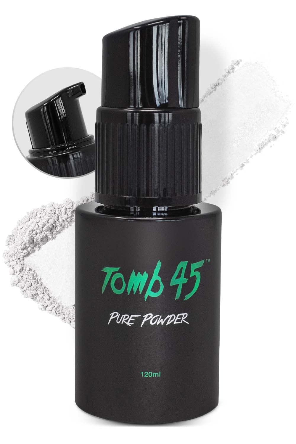 Tomb45 Texture Powder avec pompe offrant volume et tenue matte sans résidu.