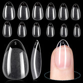 Ongles amandes courtes TOMICCA, 192 pièces, pose rapide et réglage précis.