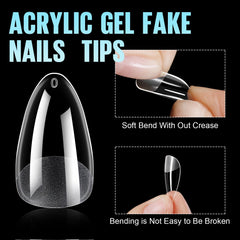 Surface durable et adhérente pour ongles amande TOMICCA.