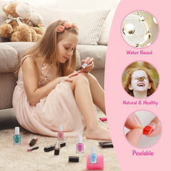 Vernis rose pailleté pour enfant TOMICCA, brillance légère.