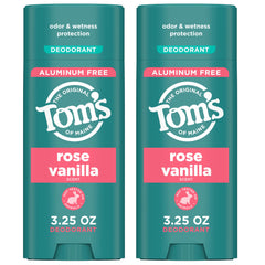 Tom's of Maine barre-déodorante Rose Vanille prête pour une fraîcheur longue durée.