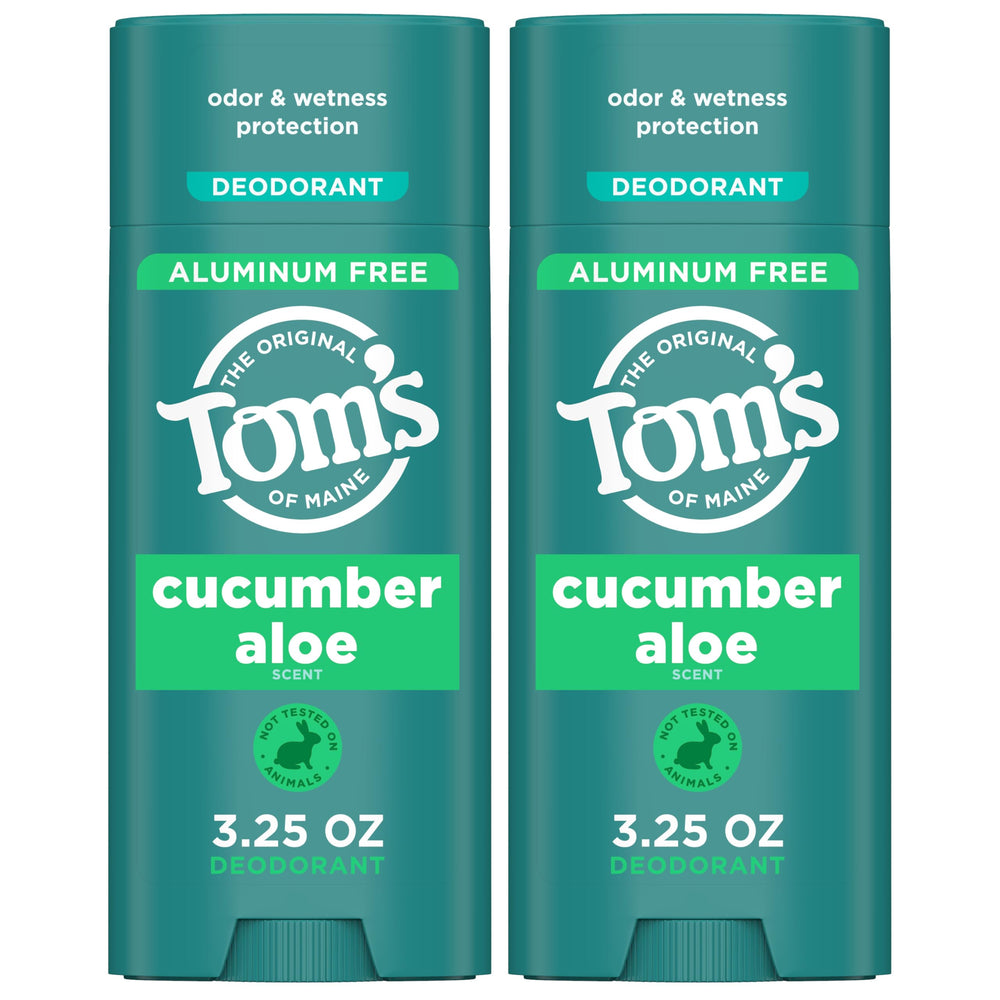 Tom's of Maine bâton déodorant concombre-aloe, application fluide et nette.