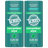 Tom's of Maine bâton déodorant concombre-aloe, application fluide et nette.