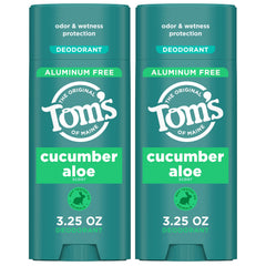Tom's of Maine bâton déodorant concombre-aloe, application fluide et nette.