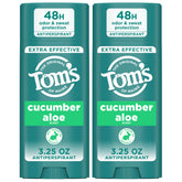 Tom’s of Maine Cucumber Aloe antiperspirant two-pack front view with unisex branding