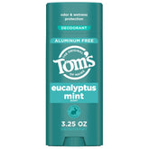 Tom's of Maine Déodorant Eucalyptus Mint en stick, parfum frais et vivifiant.