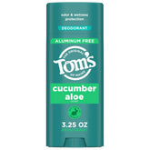 Tom's of Maine Déodorant Concombre Aloe – application claire et fraîcheur naturelle.