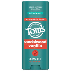 Tom's of Maine Déodorant Santal Vanille – bouteille 3,25 oz, fraîcheur durable