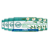 Tom's of Maine, savon beauté naturelle eucalyptus, emballage pack6, hydratation douce.