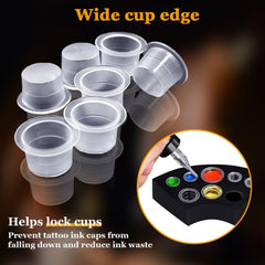TONBAO caps encre tatouage transparents, faciles à nettoyer et stocker.