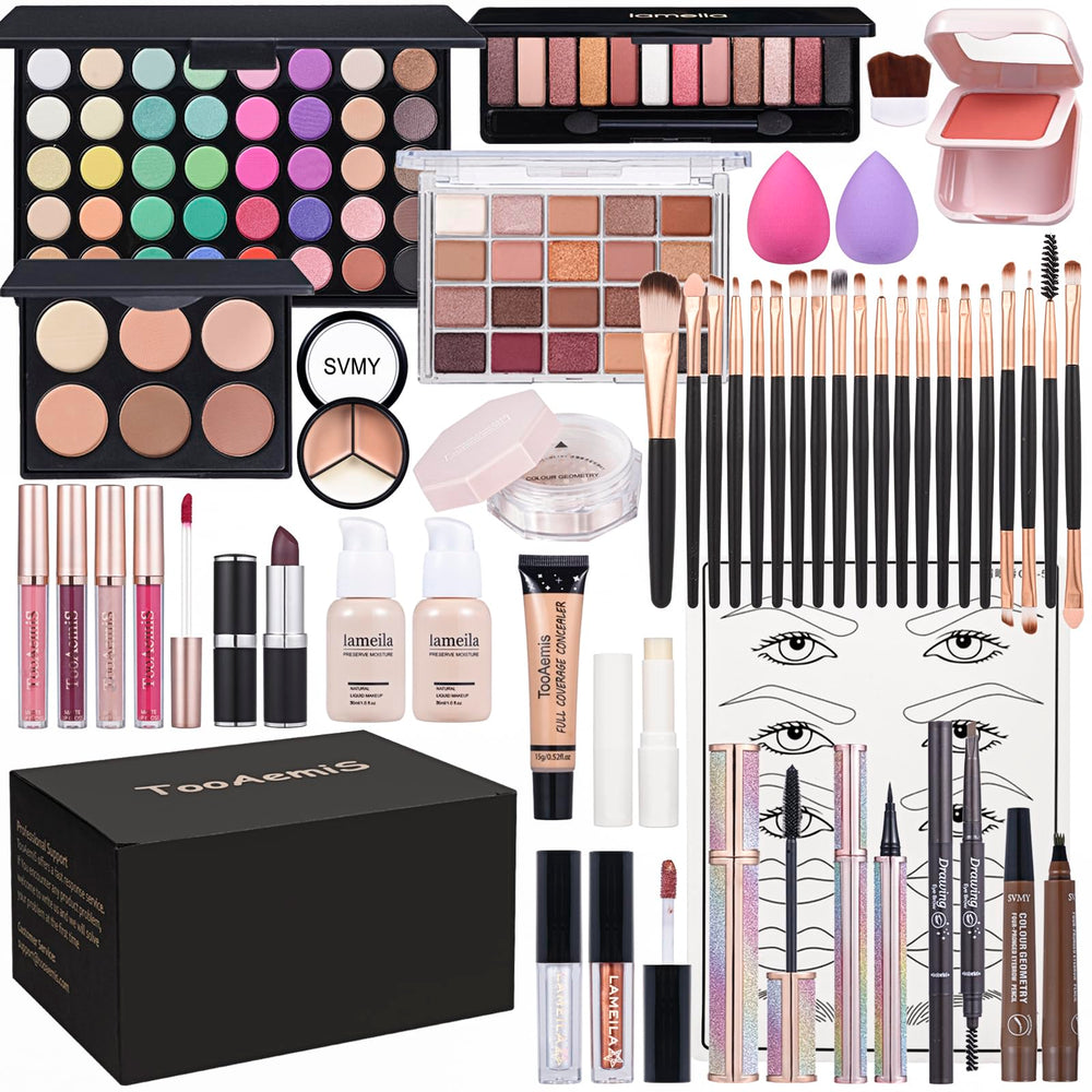 Coffret TooAemiS avec palette d'ombres à 16 couleurs pour des regards variés.