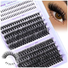 TOOCHUNAG cils en grappes haut et bas 80D/100D pour un regard volumineux et durable