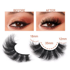 TOOCHUNAG cils vison synthétique 18mm boucles douces pour un look chic