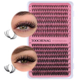 TOOCHUNAG extensions cils ensemble 320 pièces pour une application à domicile facile.
