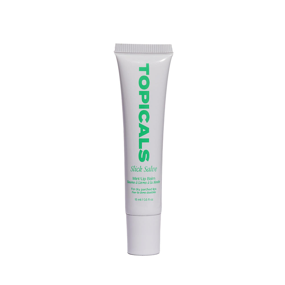 Topicals Slick Salve baume-levres-brillance : hydratation durable et brillance naturelle.