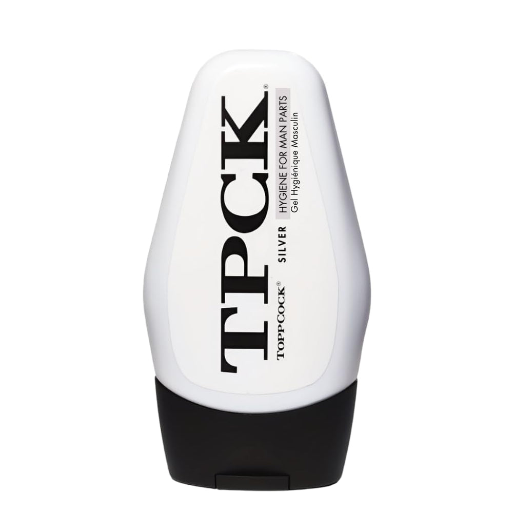 ToppCock Gel Hygiène Argenté – bouteille pratique offrant une fraîcheur durable.