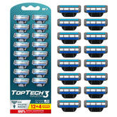 Toptech Rasoir3 pour homme — cartouches remplacements pour un rasage pratique et économique.