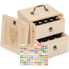 Toribio: boîte de rangement pour 40 huiles essentielles, organisation claire.