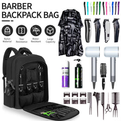TORIBIO sac à dos barbier: porte USB externe pour charge en déplacement.