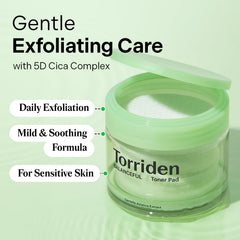 Torriden Balanceful Toner Pad – essence CICA végane, apaise et hydrate la peau.