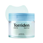 Torriden DIVE IN Multi Pad, boîte élégante, disques imbibés pour soin facial rapide.