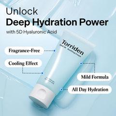Torriden DIVE IN tube 100 ml, hydratation ciblée pour peau sèche.