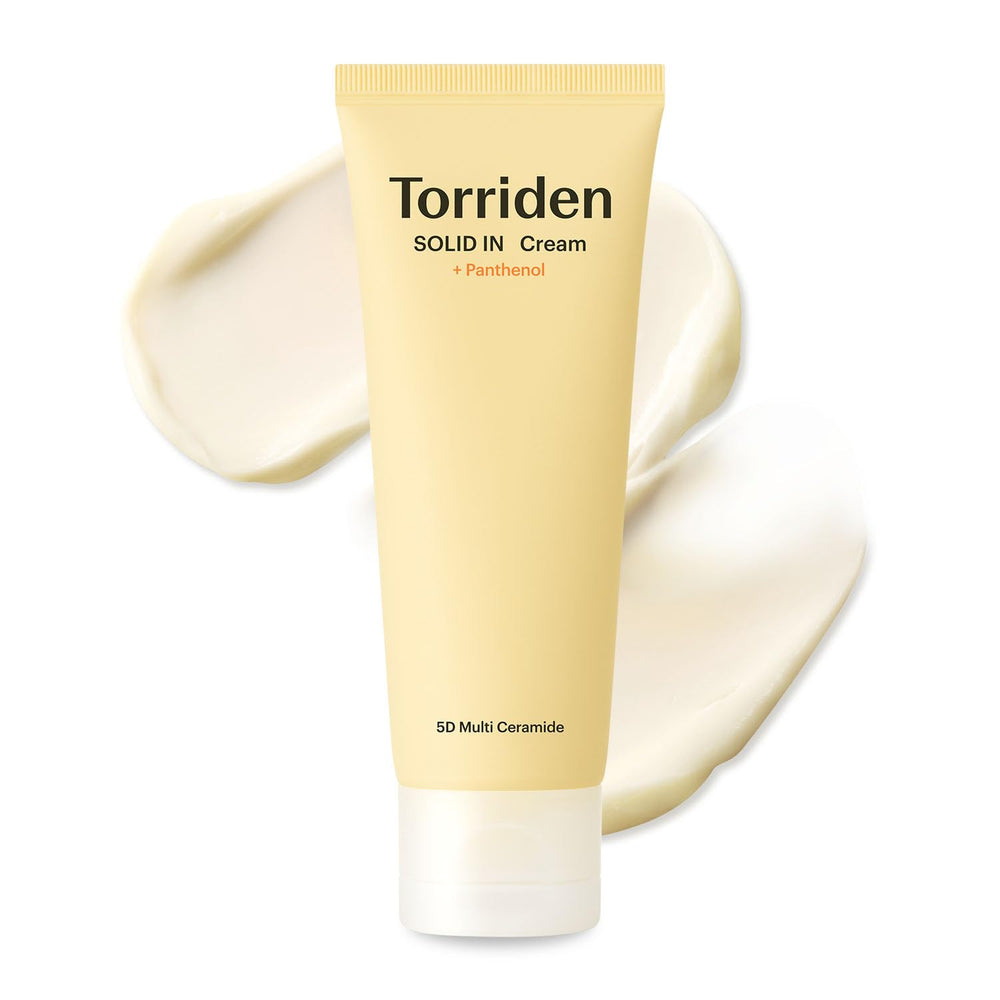 Torriden SOLID IN Crème Céramide, emballage frontal, hydratation longue durée et barrière renforcée.