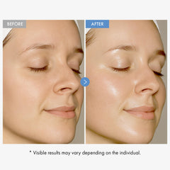 Application sur le visage pour une hydratation en douceur.