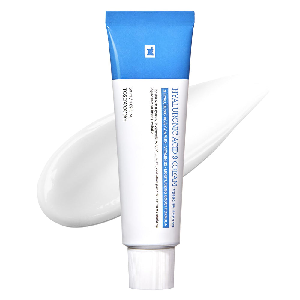 TOSOWOONG Crème Hyaluronique 9 – bouteille pompe pour une hydratation pratique et durable.