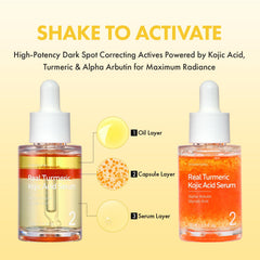 TOSOWOONG Real Turmeric Serum: activation triple-couche pour absorption optimisée.