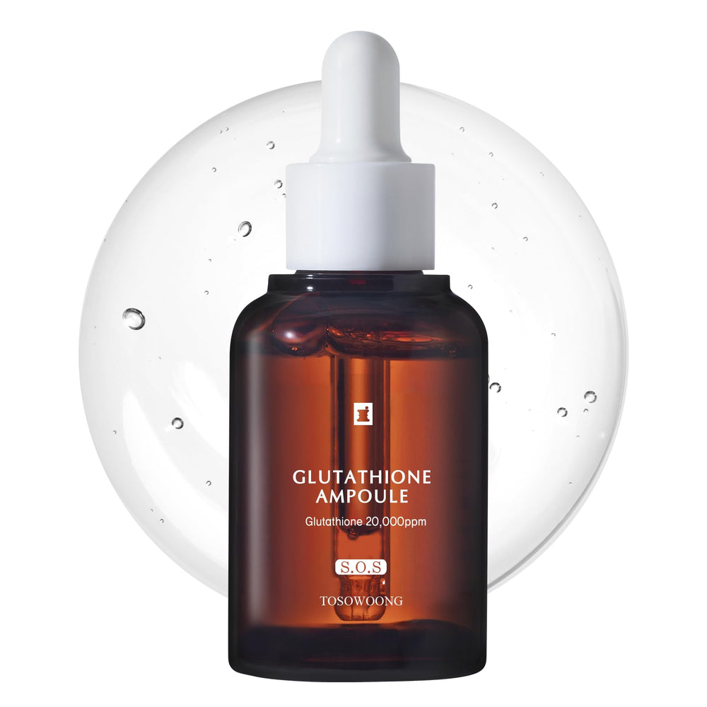 Sérum glutathion 20000ppm de TOSOWOONG - bouteille élégante prête à hydrater.