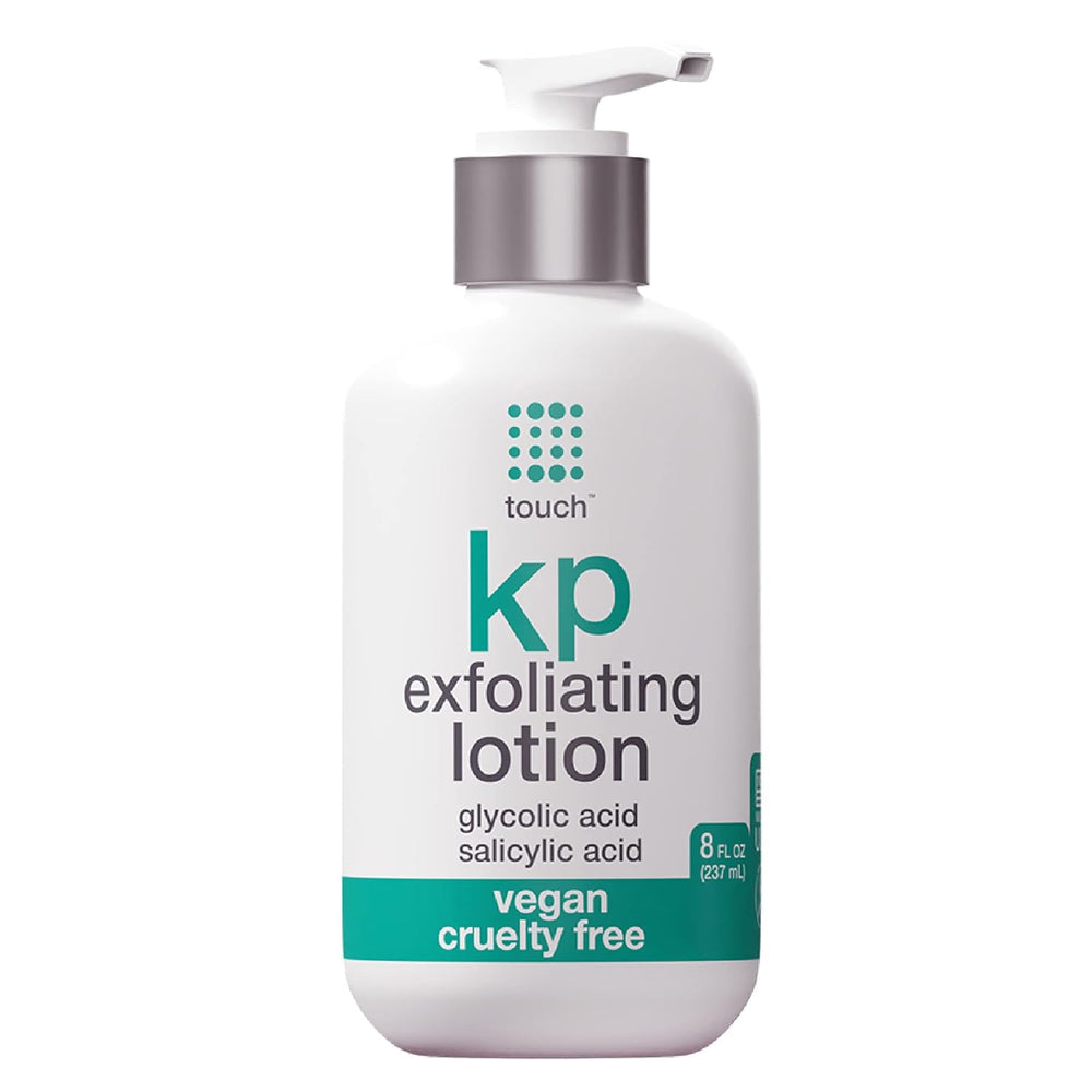 TOUCH Lotion glycolique sur bouteille, exfoliation douce pour KP et peau plus lisse.
