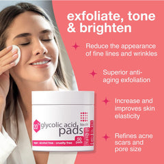 TOUCH tampons glycolique 20% peau texture uniforme et pores resserés