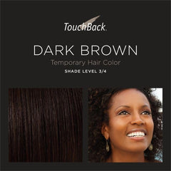 TouchBack Pro couleur cheveux réelles brun foncé qui se fond.