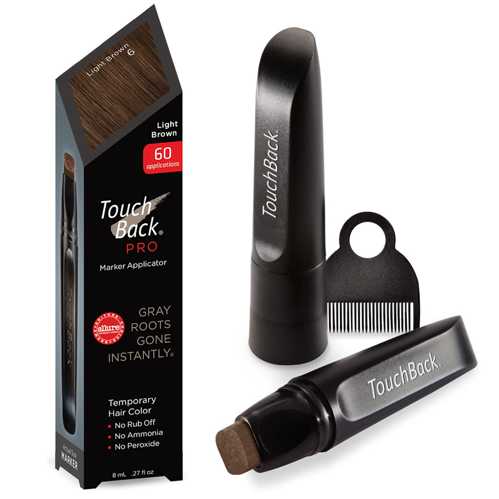 TouchBack Pro marqueur racine grise — emballage pratique et sans ammoniac