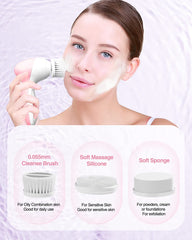 TOUCHBeauty brosse-visage électrique, tête massage ultra-douce pour peau rééquilibrée.
